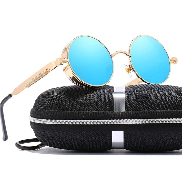 Sunglasses UV 400 Round Steampunk Sunglasses for Women Men unisex glass main image 4
